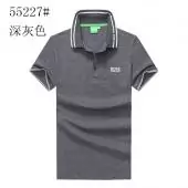 hugo boss t-shirt slim fit pas cher polo lapel short sleeves b55227 dark grey